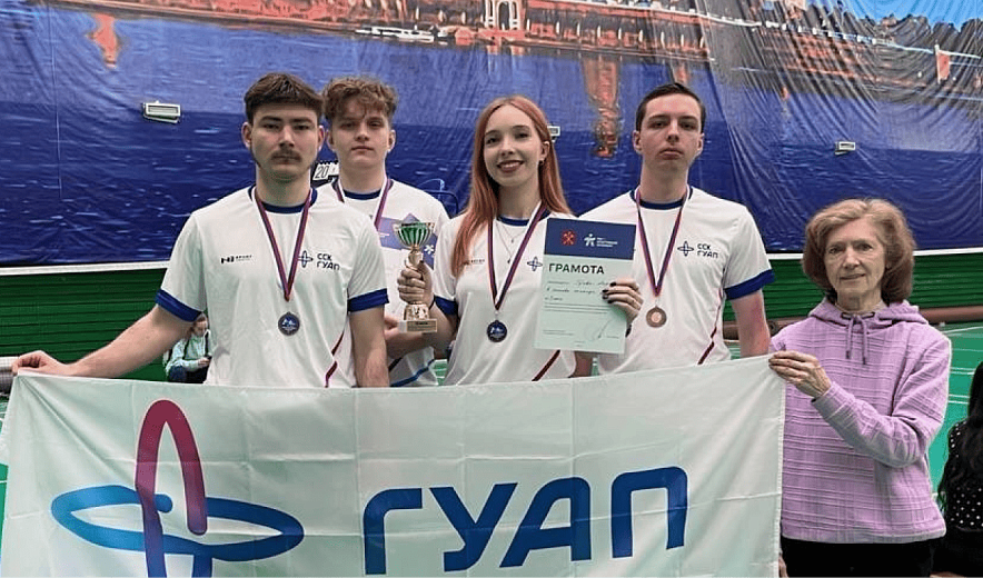 Сборная ГУАП завоевала бронзу Чемпионата ВУЗов Санкт-Петербурга по бадминтону